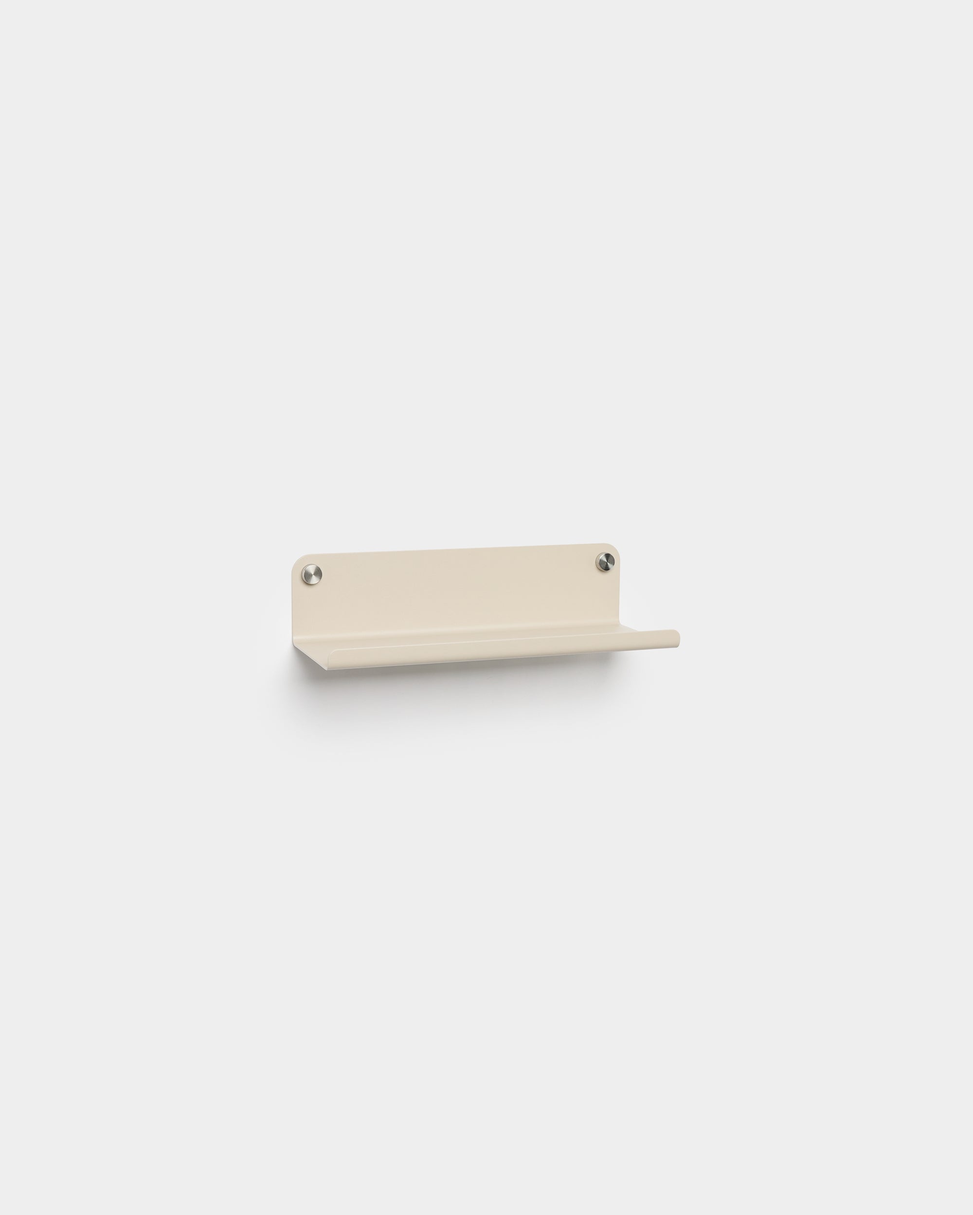 Étagère large WoodUpp Norr en beige, 35,9 cm, au design nordique minimaliste, avec deux vis apparentes, présentée sur fond blanc uni.